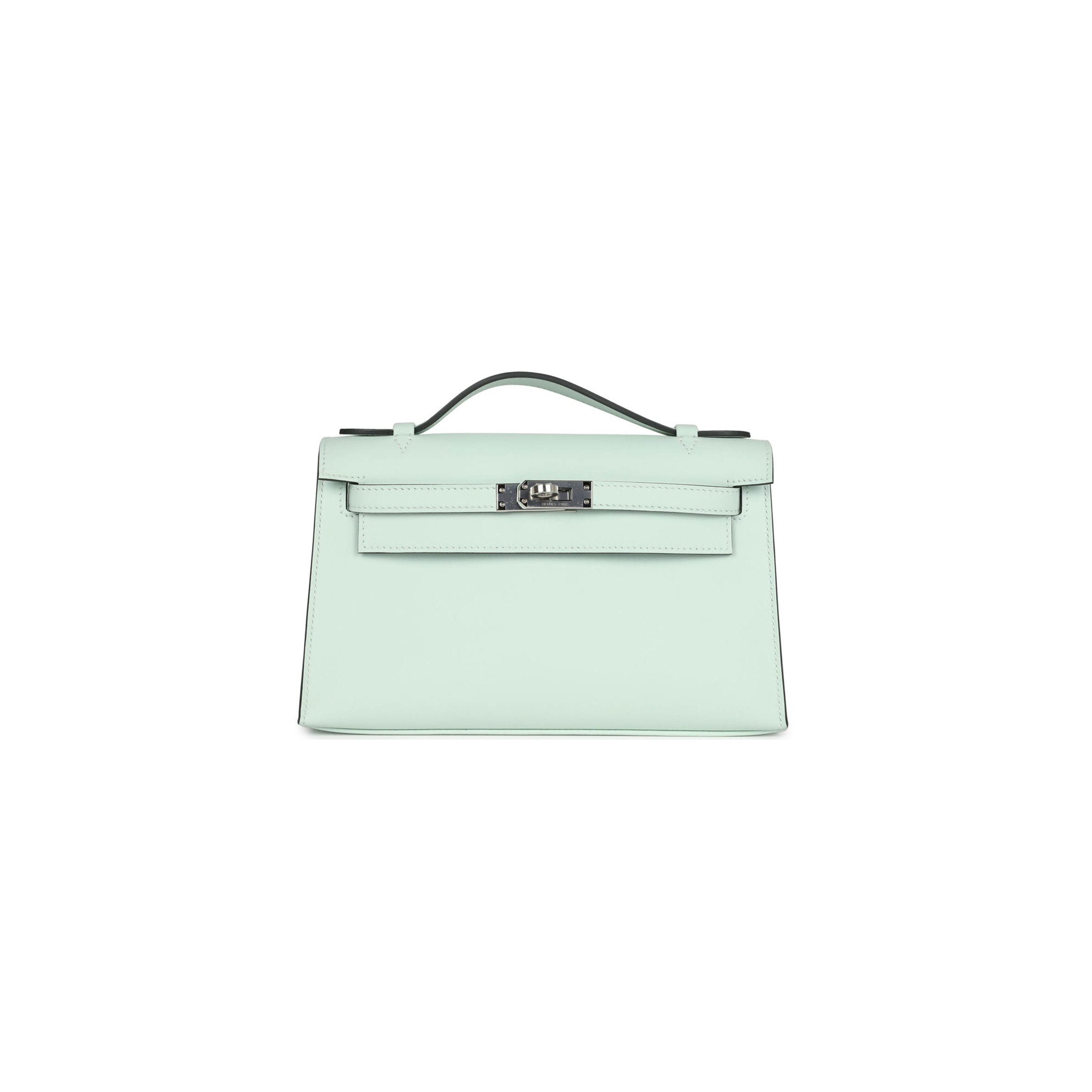 H**mes master kelly pochette vert bubble green swift palladium hardware (22*14*7cm)
